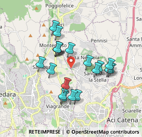 Mappa Via Torrente Lavinaio, 95029 Viagrande CT, Italia (1.7495)