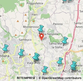 Mappa Via Torrente Lavinaio, 95029 Viagrande CT, Italia (3.3675)