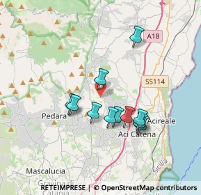 Mappa Via Torrente Lavinaio, 95029 Viagrande CT, Italia (3.37455)