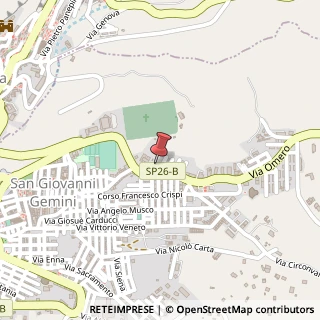 Mappa Via Brindisi, 1, 92020 San Giovanni Gemini, Agrigento (Sicilia)