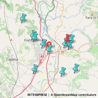 Mappa A1 Milano - Napoli, 00065 Fiano Romano RM, Italia (3.93667)