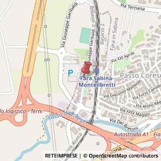 Mappa Via Giuseppe Garibaldi, 40, 02032 Fara in Sabina, Rieti (Lazio)