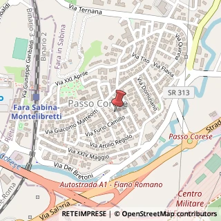 Mappa Via Gabieno Sabino, 16, 02032 Fara in Sabina, Rieti (Lazio)