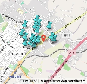 Mappa V.le Paolo Orsi, 96019 Rosolini SR, Italia (0.353)