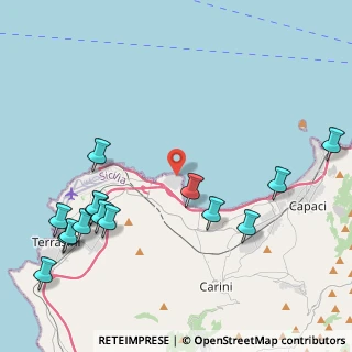 Mappa Via Costa Verde, 90044 Carini PA, Italia (5.942)