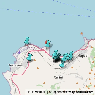 Mappa Via Costa Verde, 90044 Carini PA, Italia (3.794)