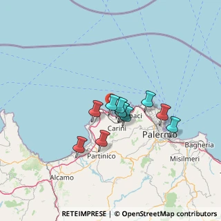 Mappa Via Costa Verde, 90044 Carini PA, Italia (10.84364)