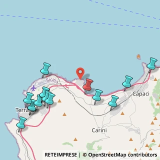 Mappa Via dei Tulipani, 90044 Carini PA, Italia (5.912)