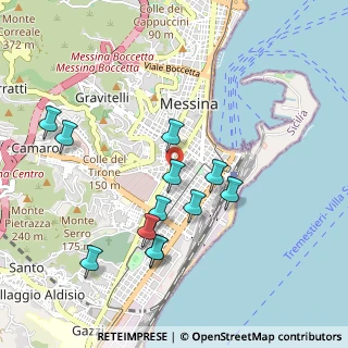 Mappa 98123 Messina ME, Italia (1.05833)