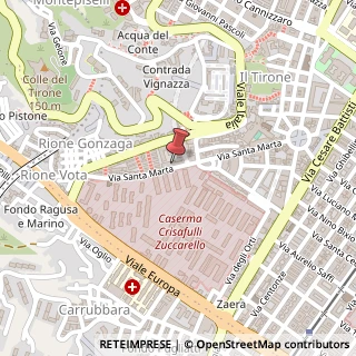 Mappa Via Santa Marta, 278, 98123 Messina, Messina (Sicilia)