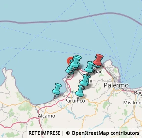 Mappa Località Punta Raisi, 90045 Cinisi PA, Italia (8.48308)
