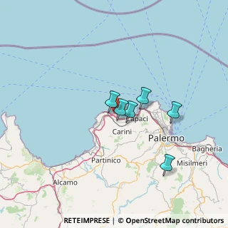 Mappa Via del Carrubo, 90044 Carini PA, Italia (35.03583)