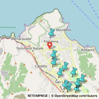 Mappa Viale dell'Olimpo, 90151 Palermo PA, Italia (3.35)