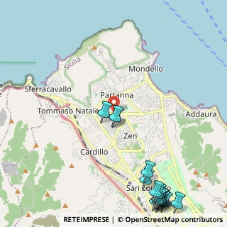 Mappa Viale dell'Olimpo, 90151 Palermo PA, Italia (3.58)