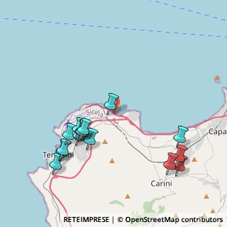 Mappa Palermo - Aeroporto Punta Raisi, 90044 Carini PA, Italia (5.05533)