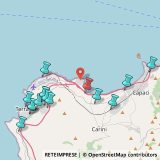Mappa Viale Costa Verde, 90044 Carini PA, Italia (5.85533)