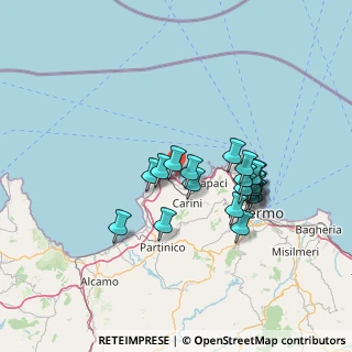 Mappa Viale Costa Verde, 90044 Carini PA, Italia (13.445)