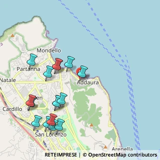 Mappa Porto Addaura Roosevelt, 90142 Palermo PA, Italia (2.63438)