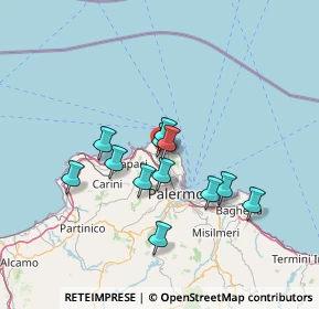 Mappa Via Menandro, 90146 Palermo PA, Italia (12.41833)