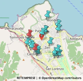 Mappa Via Menandro, 90146 Palermo PA, Italia (1.59056)