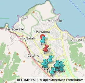 Mappa Via Menandro, 90146 Palermo PA, Italia (2.74273)