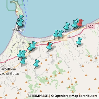 Mappa Via Pellegrino Luigi, 98042 Pace del Mela ME, Italia (5.4195)