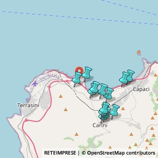 Mappa Via Ortensie, 90044 Carini PA, Italia (4.32538)