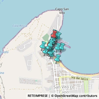 Mappa Via faro nr. 1 scaletta porto, 91010 San Vito Lo Capo TP, Italia (0.175)