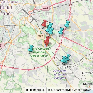 Mappa Via del Calicetto, 00178 Roma RM, Italia (3.42364)