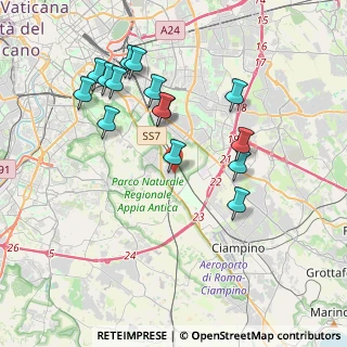 Mappa Via del Calicetto, 00178 Roma RM, Italia (4.09333)