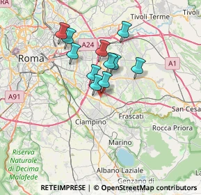 Mappa Via di Tor Vergata, 00178 Roma RM, Italia (5.57909)