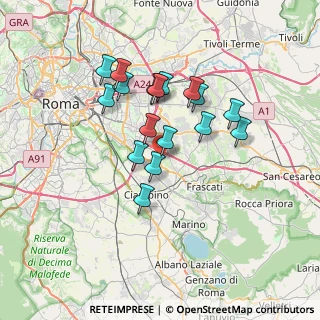 Mappa Via di Tor Vergata, 00178 Roma RM, Italia (6.27059)