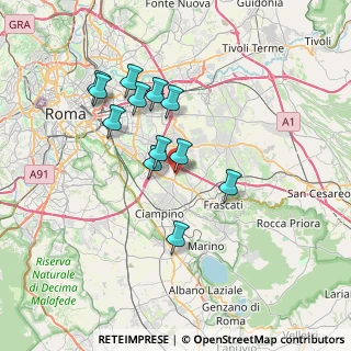 Mappa Via di Tor Vergata, 00173 Roma RM, Italia (6.62417)