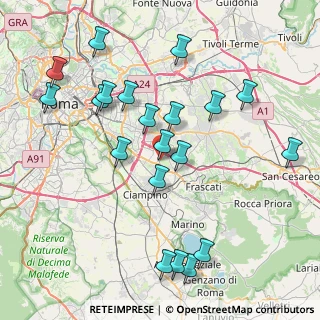 Mappa Via di Tor Vergata, 00173 Roma RM, Italia (9.199)