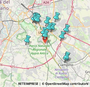 Mappa Via Siderno, 00178 Roma RM, Italia (3.44625)