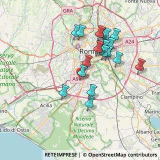Mappa Piazzale dei Santi Pietro e Paolo, 00144 Roma RM, Italia (7.30947)
