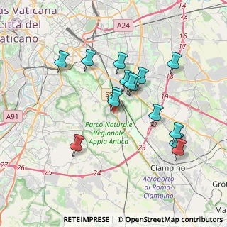 Mappa Via Zosimo, 00178 Roma RM, Italia (3.49533)