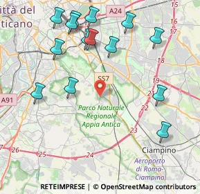 Mappa Via Erode Attico, 00178 Roma RM, Italia (5.02429)