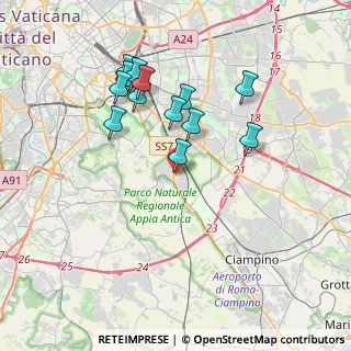 Mappa Via Lungro, 00178 Roma RM, Italia (3.68615)