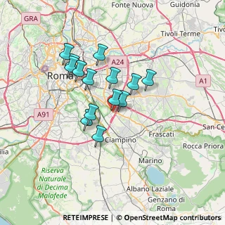 Mappa Via Ferruzzano, 00173 Roma RM, Italia (5.85071)