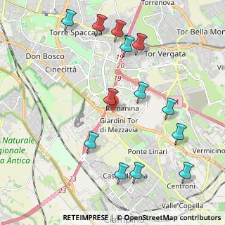 Mappa Via Domenico Baccarini, 00173 Roma RM, Italia (2.52462)