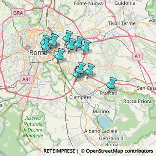 Mappa Via Domenico Baccarini, 00173 Roma RM, Italia (6.27385)
