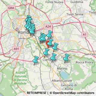 Mappa Via Domenico Baccarini, 00173 Roma RM, Italia (6.90211)