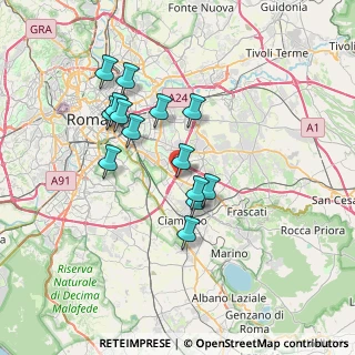 Mappa Via Domenico Baccarini, 00173 Roma RM, Italia (6.51857)