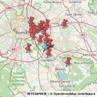 Mappa Via Gabriele Napodano, 00173 Roma RM, Italia (6.351)