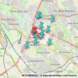 Mappa Via Gabriele Napodano, 00173 Roma RM, Italia (1.24308)