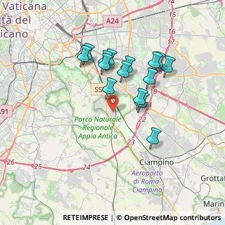 Mappa Via Polia, 00175 Roma RM, Italia (3.39067)