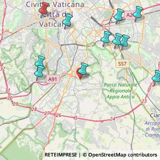 Mappa Via Andrea del Castagno, 00144 Roma RM, Italia (5.91091)