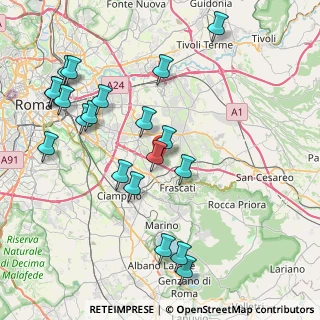 Mappa Via di Vermicino, 00044 Frascati RM, Italia (9.594)