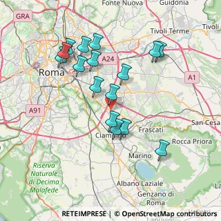 Mappa Via Cerzeto, 00173 Roma RM, Italia (7.6975)